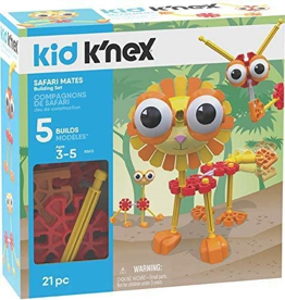 Kid K 'nex 85613 Juego de Construcción Safari Mates Juguetes 3 Manualidades De Niños Set con 21 Piezas 